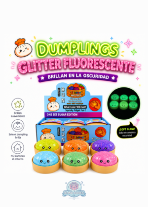 Squishy Dumplings Glitter Fluorescente Blind Box